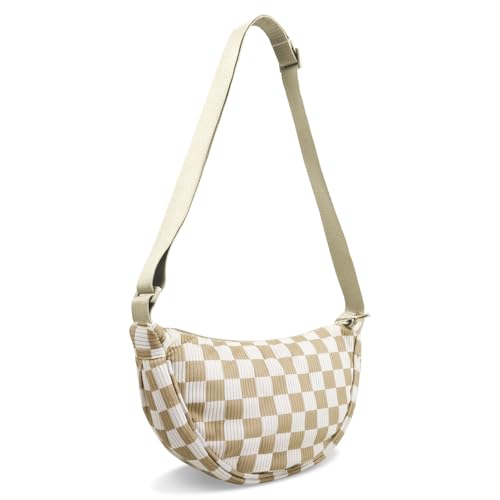 Image of Nylon Crescent Crossbody Bag for Women Purses Trendy Men,Small Travel Sling Bag Hobo