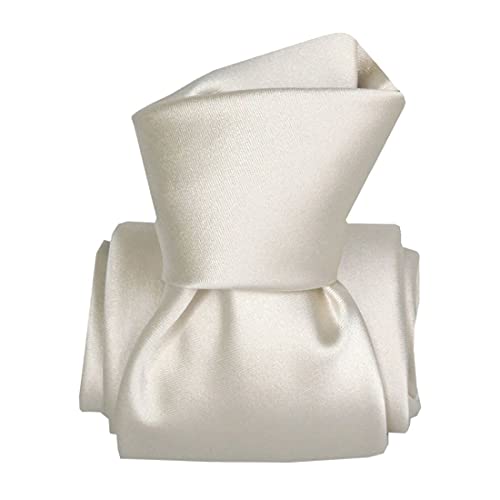 Cravate en pure soie Segni Et Disegni blanche pour costume de mariage