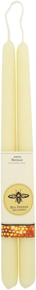 Ivory Beeswax Tapers