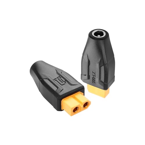 SinLoon Paquete de 2 adaptadores XT60 a DC5521 XT60 a DC 0.217 in x 0.083 in inalámbrico para Soldador TS100, alimentación de Monitor FPV, dron (XT60 Hembra a DC Hembra)