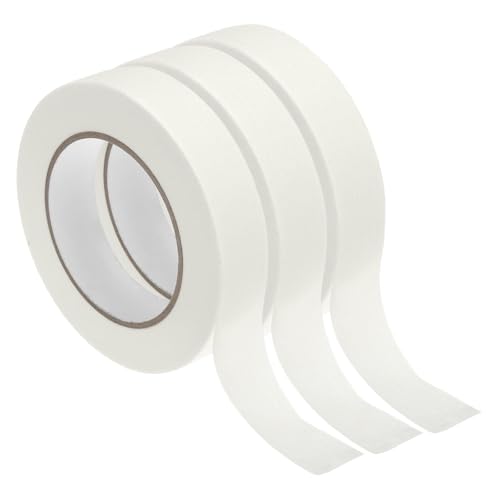 Image of PATIKIL Masking Tape 0.8 Inch x 22 Yard, 3 Roll General Purpose Adhesive Painting Tape Painters Tape for Arts Crafts Label, White