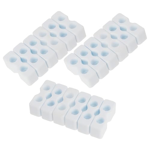 DECORNIJIA 20 St Plaststift för Spjälsäng och Sängram Dubbla Hål Fästen Stabiliserande Möbelbeslag med Antislipfunktion Enkel Montering Barnsäkerhet