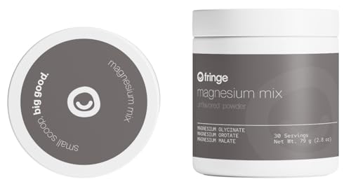 Image of Fringe Triple Magnesium Mix Powder, Magnesium Glycinate, Orotate, & Malate, Unflavored, Clean Formula, Mix Into Anything, 30 Servings