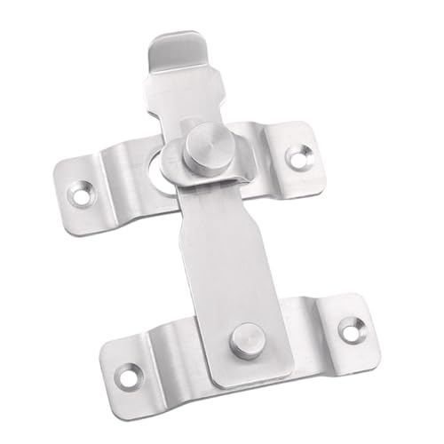 HAMPPLIES 加厚ステンレス製ボルトロック 防犯ドアラッチ 引き戸窓キャビネット対応 ペットケージ兼用 取り付け簡単 家 ホテル用