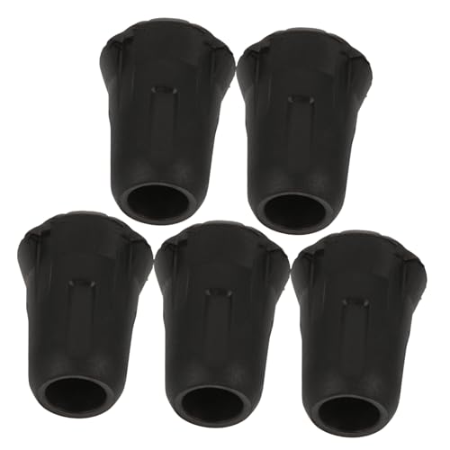 GOOHOCHY 5Pcs Trekking Pole Tip Protectors Durable Skid Crutch Foot Pads for Enhanced Stability and Safety Any Surface Easy Installation Walking Stick Tips