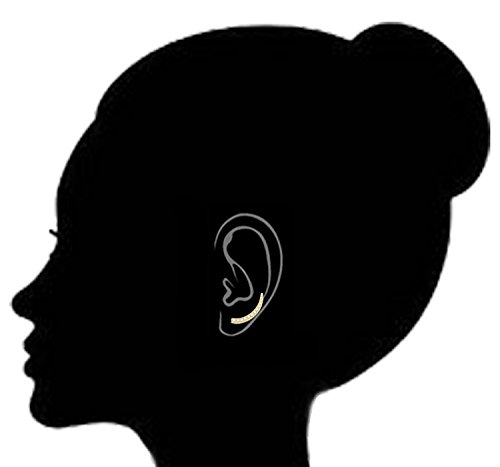 Ritastephens Sterling Silver Cubic Zirconia Ear Climber Crawler Earrings 25mm (Yellow or White)4