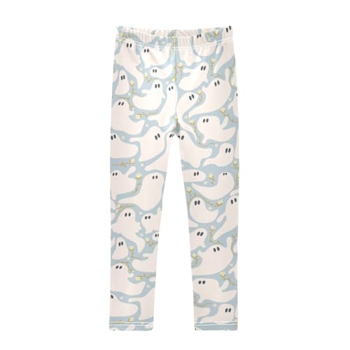 Cute Ghost Girls Leggings,Workout Leggings for Girls Toddler Athletic Leggings Size for 3-10T
