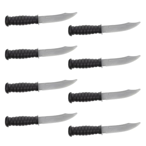 BESPORTBLE 8 pièces Jouets Couteaux Imitation Plastique pour Garçon Fille Accessoires de Décoration Halloween Jouets Farceurs Cosplay de Simulateurs de Couteaux Tricky
