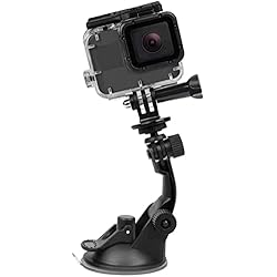 Ventosa Para Camara TEKCAM Soporte de Ventosa para Coche Compatible con GoPro Hero 12 11 10 9 8 7 AKASO dji OSMO SJCAM APEMAN Crosstour Adaptador de Soporte de cámara de Acción,Diámetro de la Base 2.75 Pulgadas