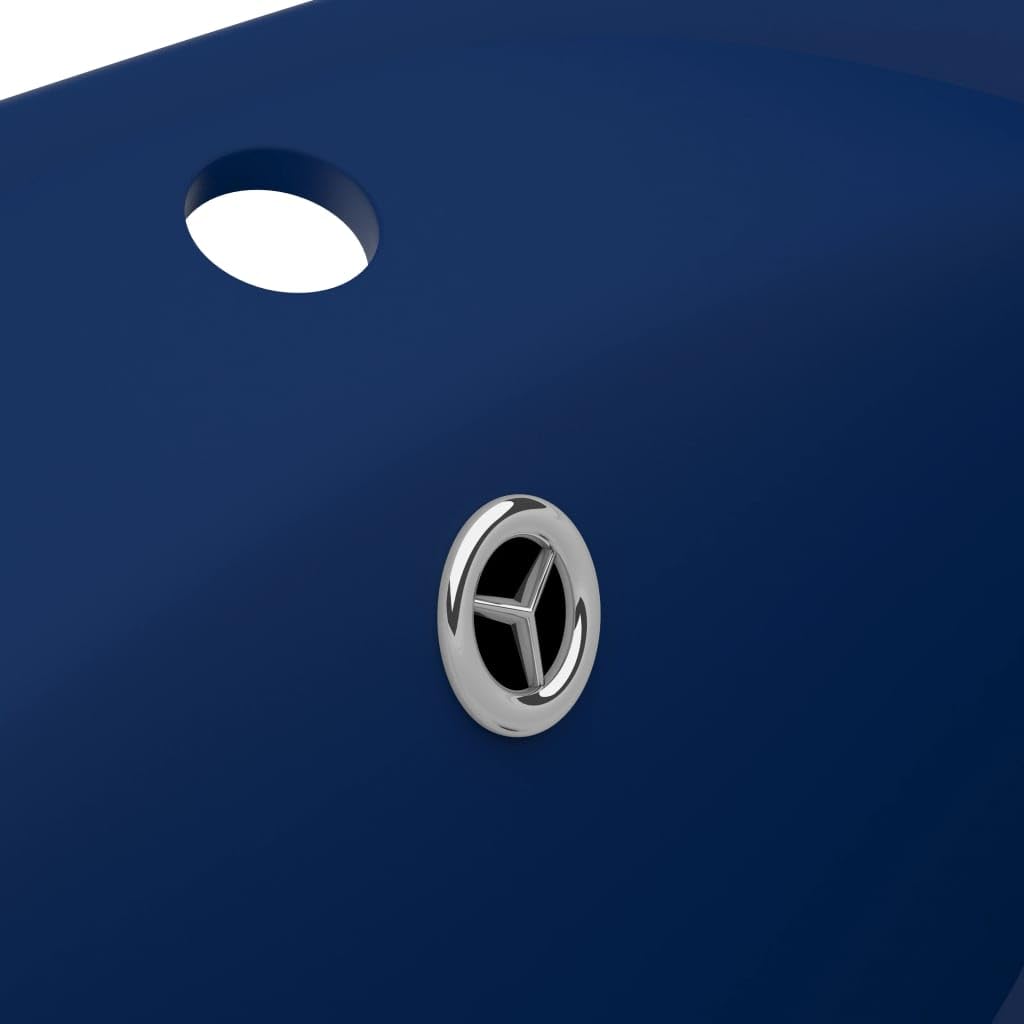 Genérico Lavabo Lujoso con rebosadero cerámica Azul Oscuro 58,5x39cm,Bricolaje,Fontanería,Piezas para fontanería,Lavabos y fregaderos,Lavabos-146935