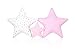 Amilian® Set 3 x Kissen Stern Sternchen Dekokissen Kuschlig Flauschig ca. 60 cm/ 28cm (SET26)