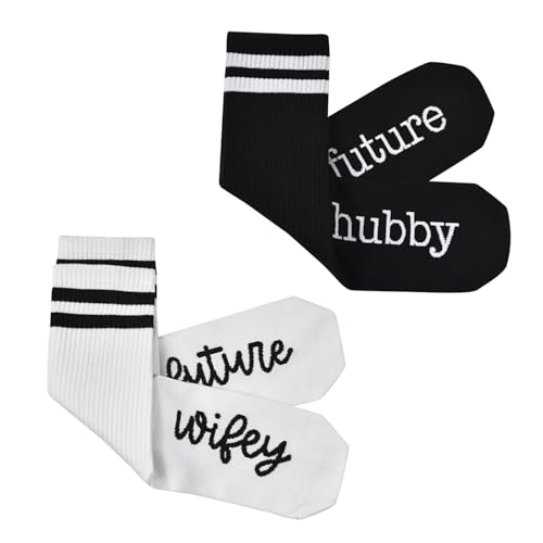 Jacriah Future Hubby and Wifey Socks Funny Wedding Engagement Gift for Couples Bride and Groom Bridal Shower Honeymoon Present
