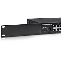 InLine 32308H PoE+ Gigabit Netzwerk Injektor Hub 8 Port (8x PoE+), 1GBit/s, 19" (Winkel enthalten), Metall, lüfterlos – Ansicht 2