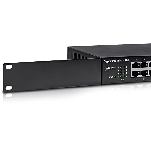 Inline PoE+ Gigabit Network Injector Hub 8 Puertos 8x PoE+ 19 Pulgadas Ángulo Incluido Sin Aire miniatura 2