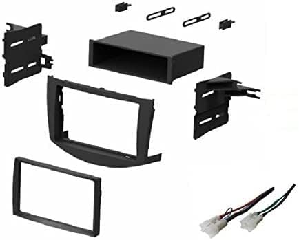 ASC Audio Car Stereo Dash Install Kit and Wire Harness for Installing an Aftermarket Single or Double Din Radio for 2006 2007 2008 2009 2010 2011 Toyota RAV4 RAV 4 - No Factory Premium Amp/JBL
