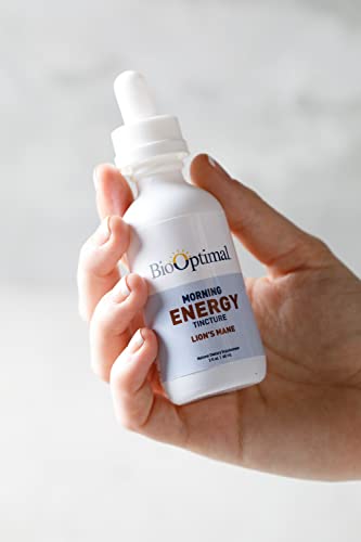 Biooptimal Lion's Mane Oral Drop Tincture, Energy And Brain Health Supplement, Brain Booster, Brain Fuel, Improves Focus And Memory, Vitamin B12, 2 Fl Oz, 30 Servings, Packaging May Vary #TOP3
