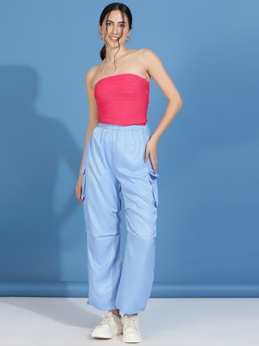 Image of KOTTY Women's High Waist Pleated Wide Leg Trousers