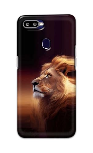 Image of PRINTFIDAA Printed Hard Back Cover Case for Oppo F9 | Oppo F9 Pro | Realme U1 | Realme 2 Pro Back Cover (Danger Lion) -112