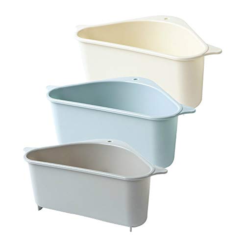 Escurreplatos montado en ventosa, estante de almacenamiento, paquete de papel de lija para verduras, organizador de almacenamiento, 3 unidades