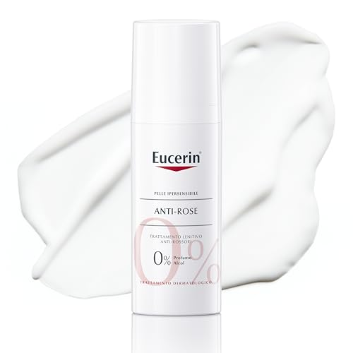 Eucerin ANTI-ROSE Trattamento Lenitivo Anti-Rossori 50 ml, Crema couperose viso intensiva, Crema viso giorno e notte per un sollievo dal rossore della pelle sensibile, rosacea e couperose