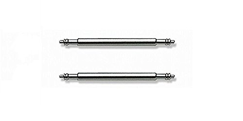 JP Leatherworks Pair of 12mm Stainless Steel Spring Bar Pins for Attaching Watchband to Watch. 1.5mm Thick Springbars