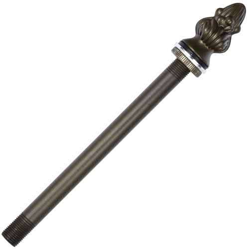 Bieye SS023 Lampshade Support with Finial for Tiffany Style Stained Glass Floor Lamp Table Lamp (G3/8 135mm Bronze Acorn)