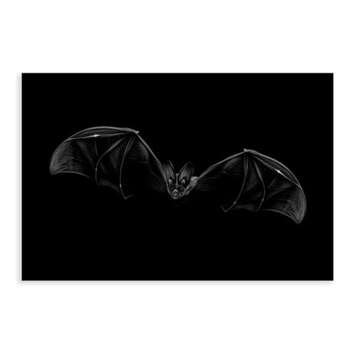 FCOJE Dark Series - Póster decorativo de murciélago (50 x 75 cm)
