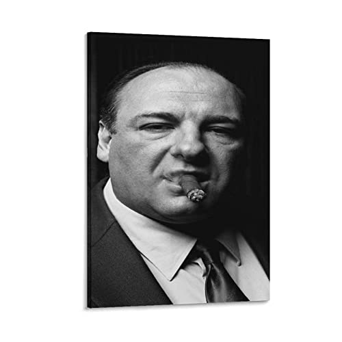 Vintage Movie Posters The Sopranos Vintage Retro Portraits Tony Metal Wall Tv Drama Soprano Canvas P Canvas Wall Art Prints For Wall Decor Room Decor Bedroom Decor Gifts 20X30Inch(50X75Cm) Frame-Sty #TOP29