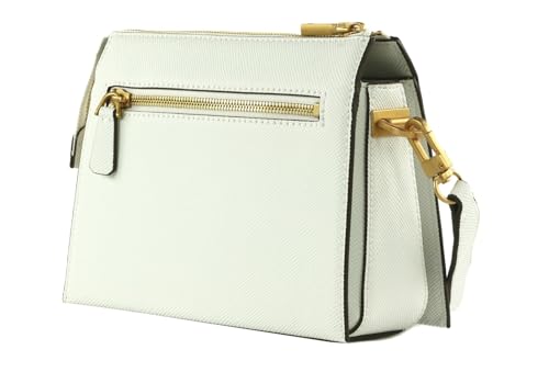 Sac Lossie GUESS blanc à triple compartiment et fermeture éclair supérieure - 4