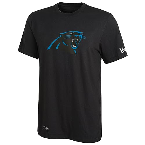 New Era NFL Football Men's Stadium Logo Short Sleeve Performance T-Shirt, Carolina Panthers, Large
