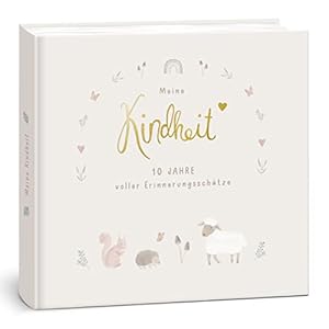 mintkind® “Mijn Kindheit” herinneringsalbum in bos, je eerste 10 jaar, fotoalbum voor kinderen, cadeaus voor geboorte, babyboek om in te schrijven, dagboek voor kinderen, (bosdesign)