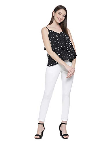 Image of oxolloxo Women's Shoulder Strap Polyester Floral Top