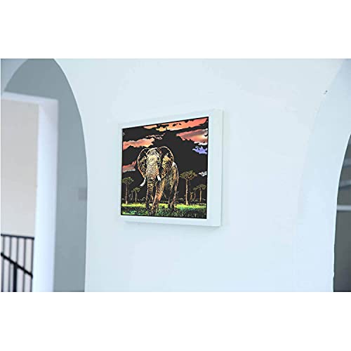 Animal Scratch Art Rainbow Painting Paper, Engraving Art & Craft Sets, Creative Foil Scratch Art Toys Gift, Diy Sketch Card Scratchboard For Kids & Adults - 16'' X 11.2'' With 3 Tools (Elephant) #TOP6