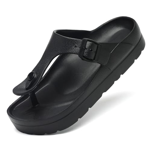 Image of TIKVAW Women's Platform & Wedge Sandals with Arch Support for Woman Slides Comfort Lightweight Outdoor Slippers Ultra Cushion