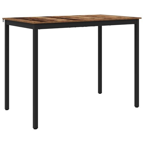 Table mange-debout rectangulaire gain de place avec plateau bois - 2