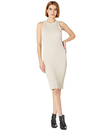 BCBGMAXAZRIA Damen Ribbed Bodycon Dress Kleid, Stone, Groß Cover