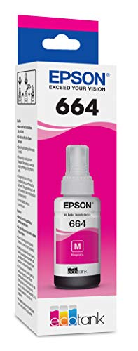 Image of Epson 664 EcoTank Ink Ultra-high Capacity Bottle Magenta (T664320-S) Works with EcoTank ET-2500, ET-2550, ET-4500, ET-4550, ET-2600, ET-2650, ET-3600, ET-16500 (Pack of 2)