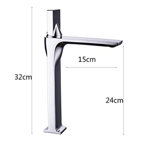Mitigeur de lavabo haut laiton chromé robuste et durable