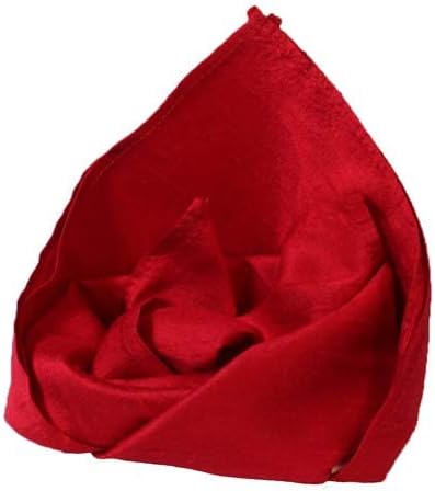 Royal Silk Majestic Crimson Red Silk Dupioni Pocket Square 16”x16” – Crisp, Textured, Heavyweight Silk with Rich Luminous Glow – 100% Silk image 5