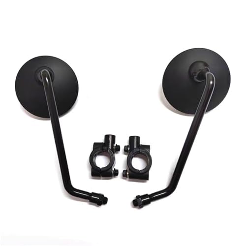 Espejos laterales para motocicletas de acero negro retro universal