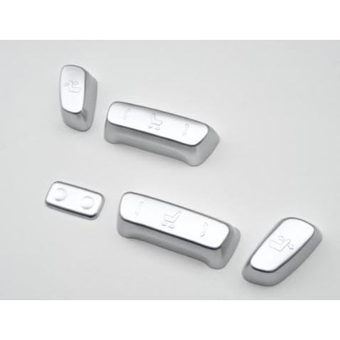 【パーツヤードオンリーワン】トヨタ用 アルファード 30 系 35 系 ヴェルファイア サテン シルバー パワーシート スイッチカバー 電動シート スライド 調整 シートスライダー ガーニッシュ b4076