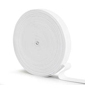 LeisuDay 15 Meter Gummiband 20mm Weiß