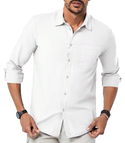 Image of TAGDO Men's Cotton Blend Full Sleeve Solid Shirt with Pocket (5169)
