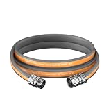 Giraffe Tools 5FT Garden Hose, 5/8' Lightweight Lay Flat Water Hose, No-Kink, Flexible Gardening Hose with Male to Female Aluminum Fitting, Customizable-Length Hose Pipe for Yard