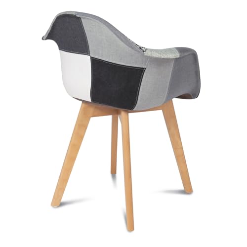 Lot 2 Chaises Scandinaves SARA Patchwork IDMarket