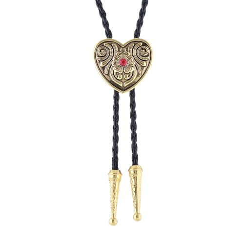 Image of Bolo Tie for Men Women Western Cowboy Bolo Tie Heart Necktie Cowboy Carter Fan