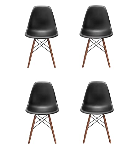 La Mejor Recopilación de Silla Eames Con Brazos que puedes comprar esta semana. 47 MUNDO IN MUEBLES Juego de 4 Sillas Eames Oslo | Sillas para Comedor, Oficina, Escritorio, Recamara, Sala, Cocina o Jardín | Set de 4 Modernas Sillas de Plástico Polipropileno con...