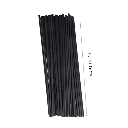 50 varillas difusoras negras de ratán natural para aroma miniatura 7
