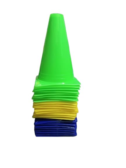 HYORTS® Training Cones, 15.24 cm(6 inch), Set of 24, Multi-Colour Sports Agility Markers for Football,Cricket Basketball and Many More-image-47