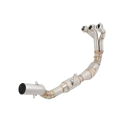 Escape Motocicleta Tubo Enlace Medio Delantero Silenciador Modificado Escape Moto Con Catalizador Para Yamaha Para YZF Para MT09 FZ09 2020-2022 Silenciador de Escape